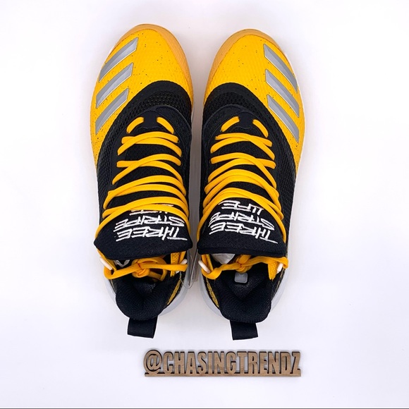 Adidas Mens Icon V Yellow Baseball Cleats